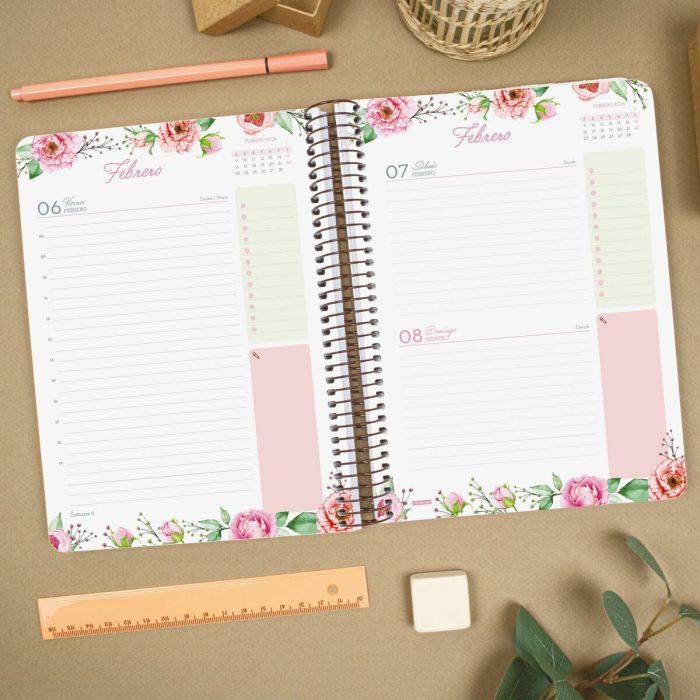 Agenda Finocam CLOE A5 15,5 x 21,2 cm Marron 2026 2