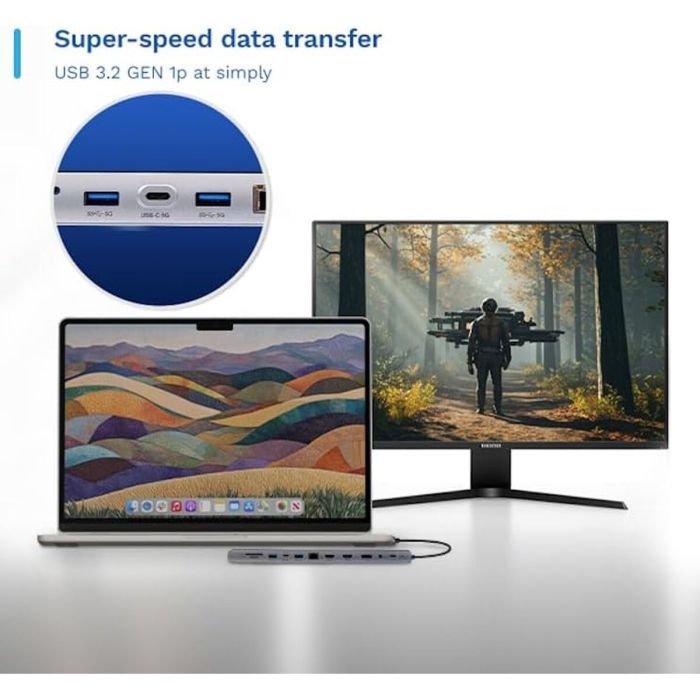 Hub USB Ewent EW1150 Gris 1