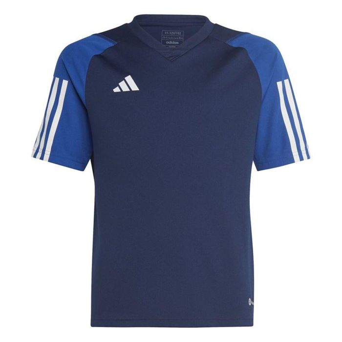Maillot de Football à Manches Courtes pour Enfants Adidas HK7639 Bleu (7-8 Ans)