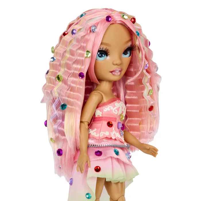 Rainbow High - Poupée mannequin Adeline Rose 'Be Dazzling', 28 cm, avec tenue, cheveux personnalisables, pierres précieuses scintillantes et accessoires inclus, à collectionner Rainbow High - Poupée mannequin Adeline Rose 'Be Dazzling', 28 cm, avec tenue, cheveux personnalisables, pierres précieuses scintillantes et accessoires inclus, à collectionner
