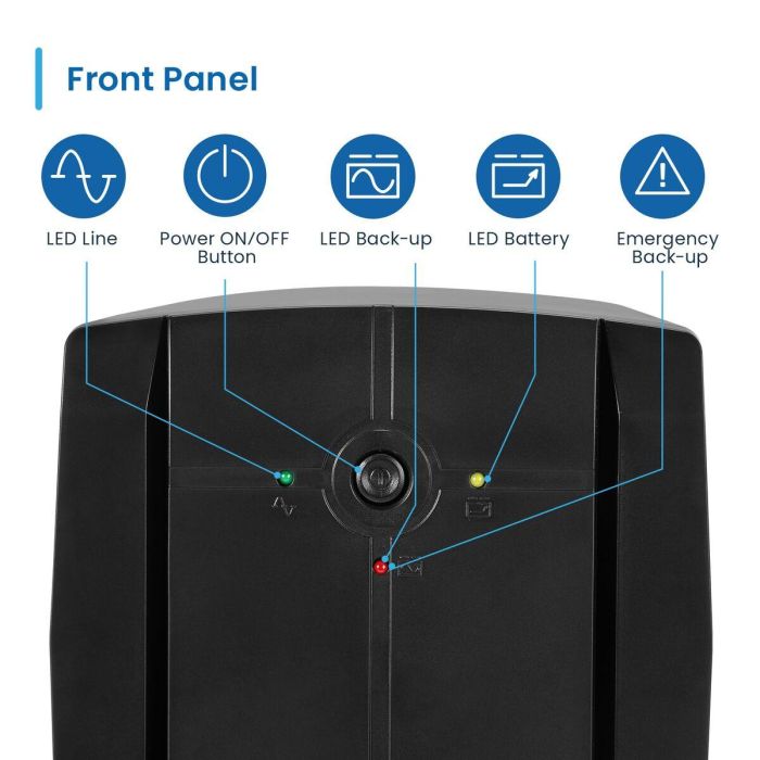 Système d'Alimentation Sans Interruption Interactif Ewent EW3997 720 W 9