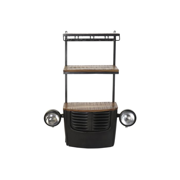 Range Bouteilles DKD Home Decor Voiture Bois d'acacia Fer Gris foncé (83 x 30 x 104 cm) 5