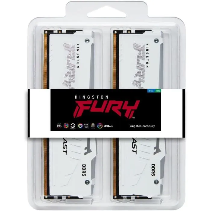 Kingston FURY Beast White RGB DDR5 EXPO 32 GB (2 x 16 GB) 6000 Mhz CL30 4