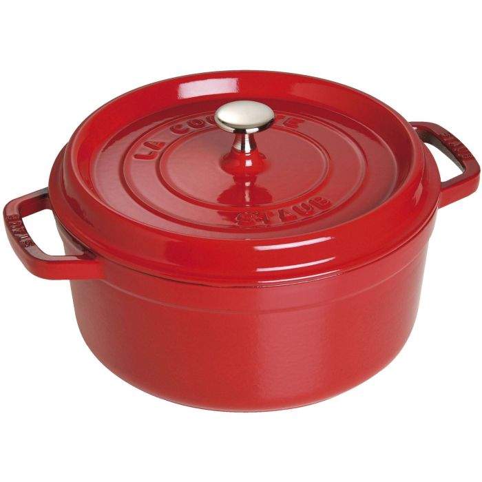 Staub La Cocotte 24cm rund. Kirsch-rot. Gusseisen 0 Staub La Cocotte 24cm rund. Kirsch-rot. Gusseisen 0