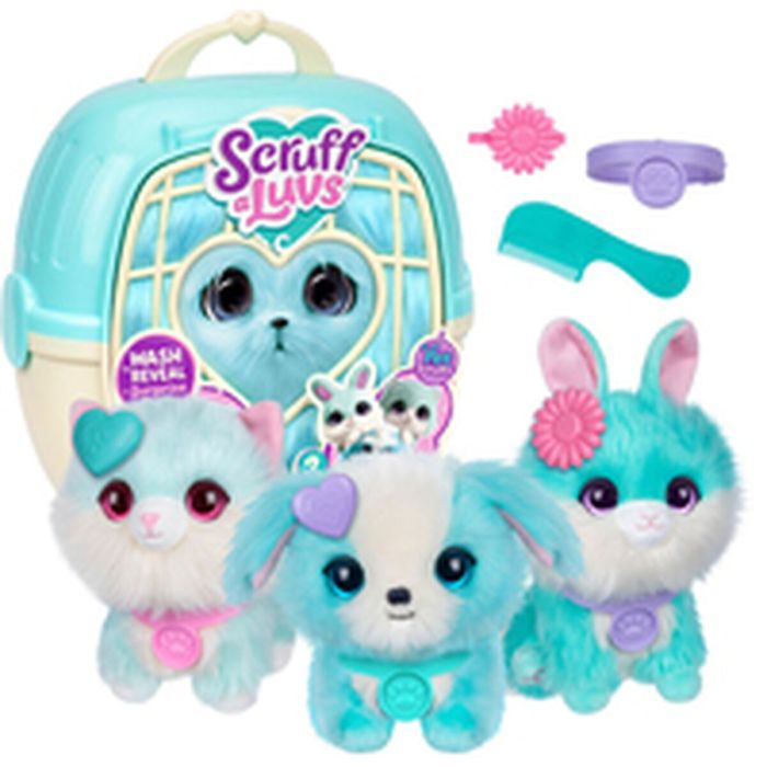 Animal en Peluche Moose Bleu Plastique 13