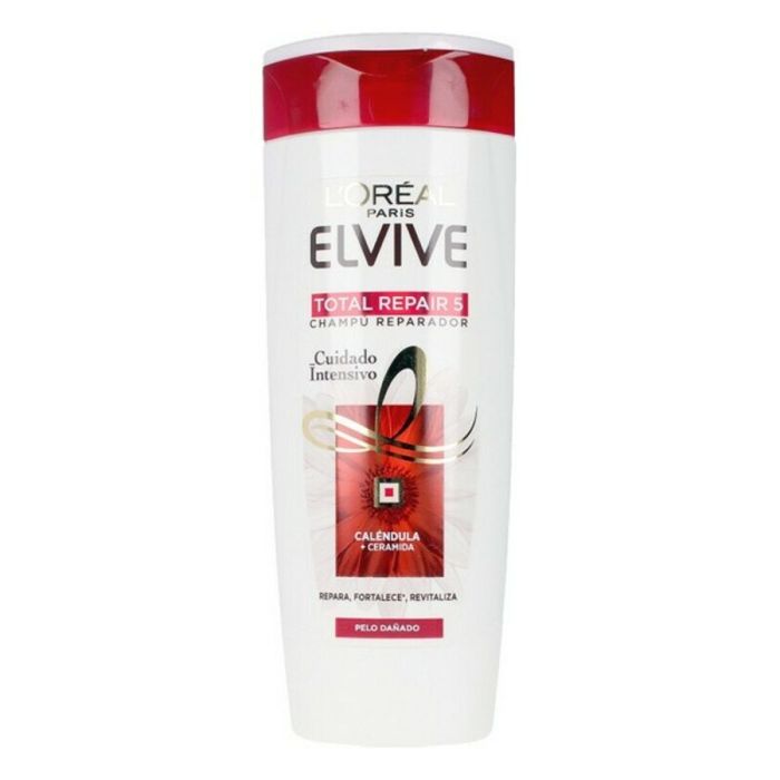 L'Oréal Paris Shampooing Elvive Total Repair 5 Réparateur Cheveux Abîmés 370 ml