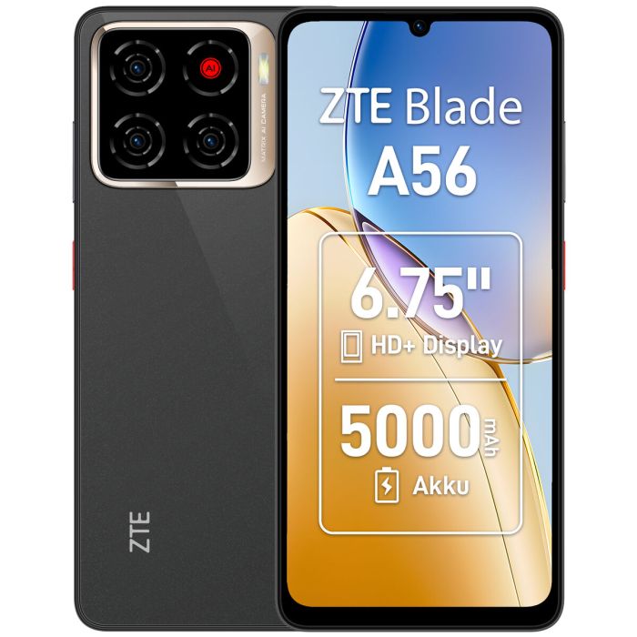 Smartphone ZTE Blade A56 6,75" Unisoc 4 GB RAM 64 GB Noir 3 Smartphone ZTE Blade A56 6,75" Unisoc 4 GB RAM 64 GB Noir 3