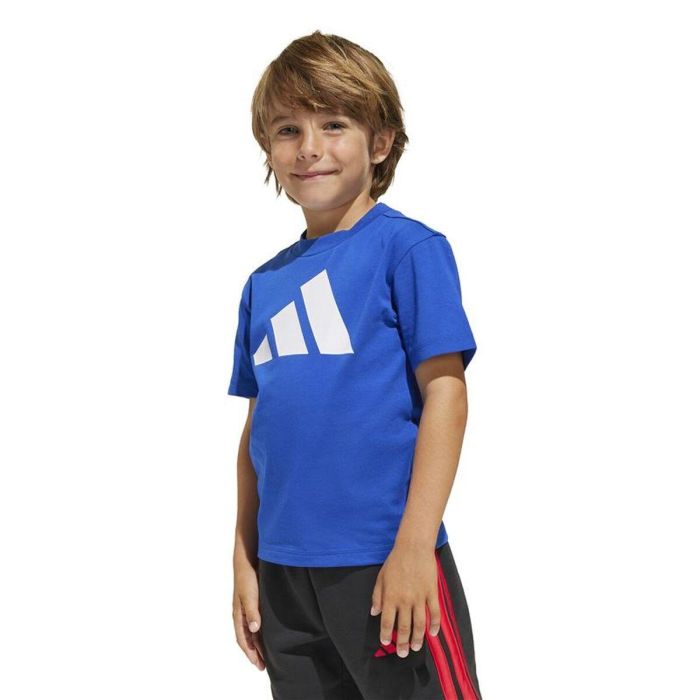 T shirt à manches courtes Enfant Adidas Big Logo Bleu Blanc M 5 T shirt à manches courtes Enfant Adidas Big Logo Bleu Blanc M 5
