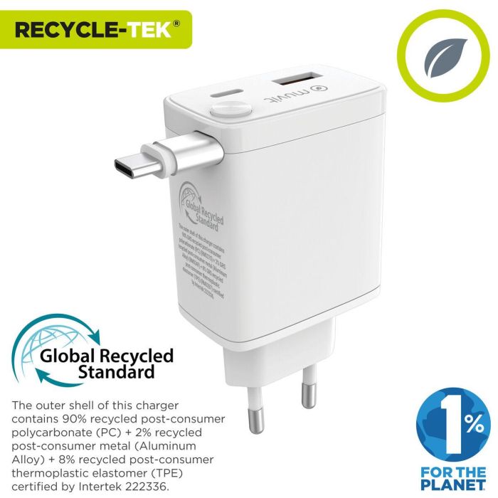 Chargeur mural Muvit WCEU63-30-AC2 Blanc 30 W 15