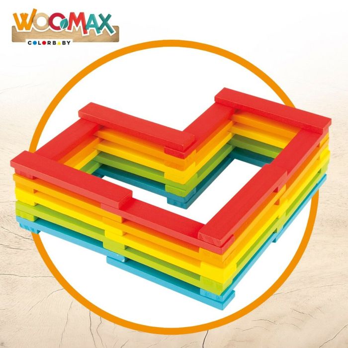 Set de construction Woomax 100 Pièces 10 x 0,5 x 1,8 cm (6 Unités) 5 Set de construction Woomax 100 Pièces 10 x 0,5 x 1,8 cm (6 Unités) 5