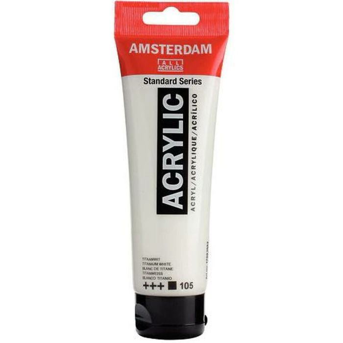 Peinture acrylique Talens Amsterdam Blanc 120 ml (3 Unités) 1