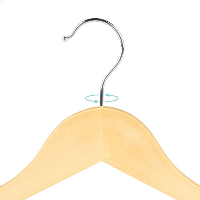 Jeu de porte-manteaux Max Home Naturel Bois Acier 44,5 x 23 x 1 cm 10 Pièces (6 Unités) 3