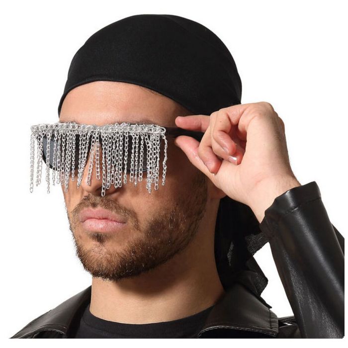 Lunettes Chaîne Noir/Argenté Accessoires de costumes 0 Lunettes Chaîne Noir/Argenté Accessoires de costumes 0