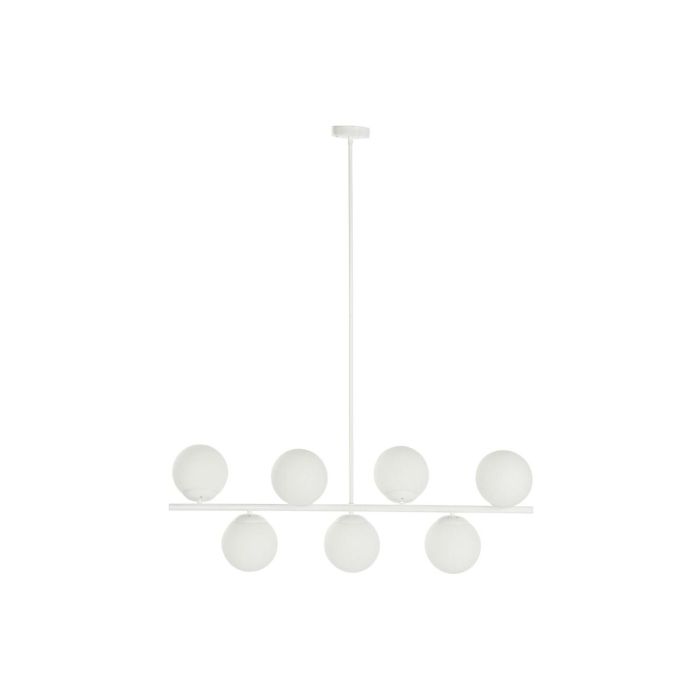 Suspension DKD Home Decor 98 x 45 x 30 cm Verre Métal Blanc 50 W 0 Suspension DKD Home Decor 98 x 45 x 30 cm Verre Métal Blanc 50 W 0