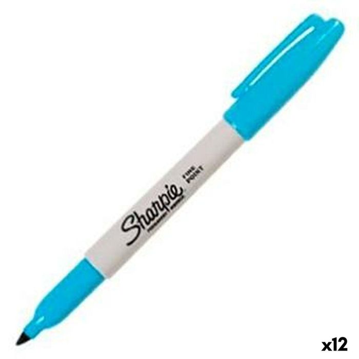 Marqueur permanent Sharpie Bleu 1,4 mm (12 Unités)