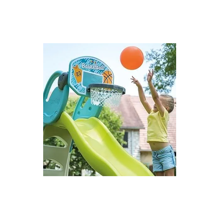 Smoby SMOB820700 - Panier de basket pour enfant avec accessoire toboggan - Jeu 3 en 1 - À partir de 3 ans 4 Smoby SMOB820700 - Panier de basket pour enfant avec accessoire toboggan - Jeu 3 en 1 - À partir de 3 ans 4