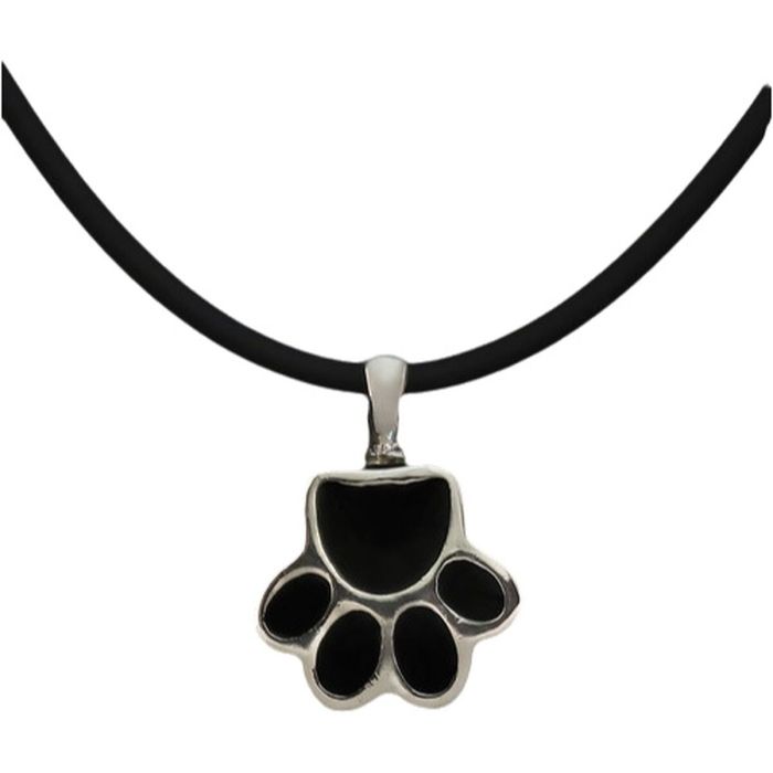 Pendentif Femme Pet Zen 15 X 17 MM Noir Argenté 1