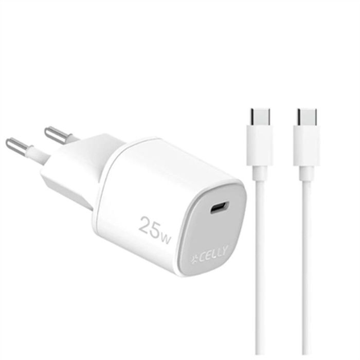 Câble USB Celly UPTC1USBC25WCTC Blanc 9 Câble USB Celly UPTC1USBC25WCTC Blanc 9