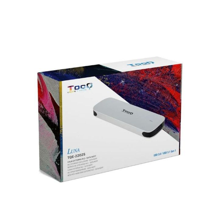 Boîtier Externe TooQ TQE-2202S Argenté Acier 1 Boîtier Externe TooQ TQE-2202S Argenté Acier 1