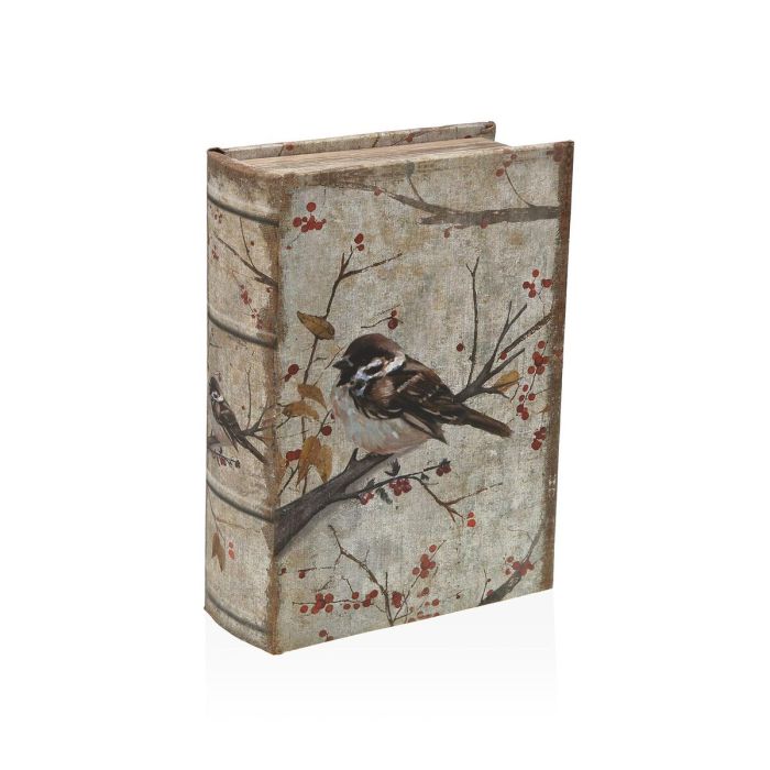 Boîte à bijoux Versa Toile Bois MDF 7 x 22 x 16 cm Oiseau