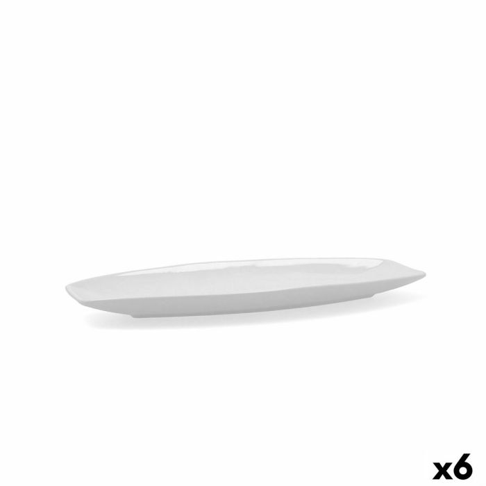 Plat à Gratin Quid Gastro Blanc Céramique 35,5 x 15,8 x 2,8 cm (6 Unités) (Pack 6x) 3