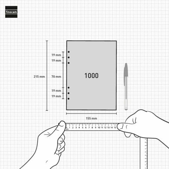 Recharge pour agenda Finocam OPEN R1098 2026 15,5 x 21,5 cm 1