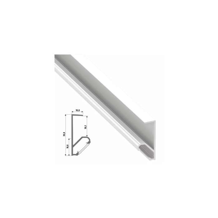 Profilé Aluminium Type Q18 2,02M - Laqué Blanc 4 Profilé Aluminium Type Q18 2,02M - Laqué Blanc 4