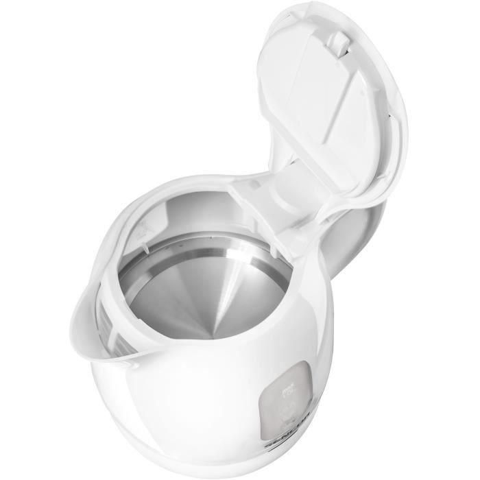 Sencor SWK 1010WH Bouilloire électrique 1100 W 1 L Blanc, base inox, filtre amovible, sécurité