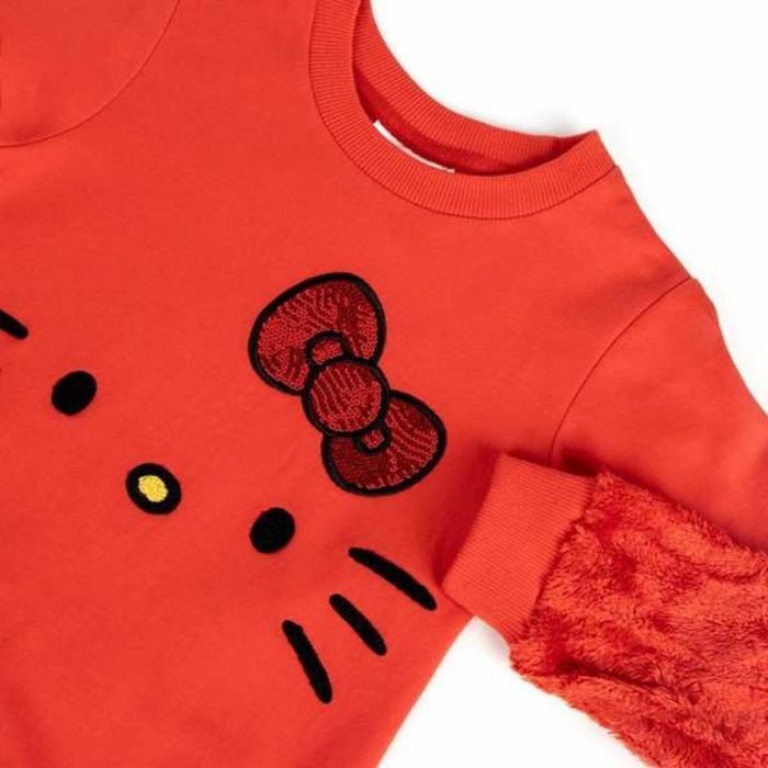 Sweat sans capuche unisex Hello Kitty Rouge 12 ans 1