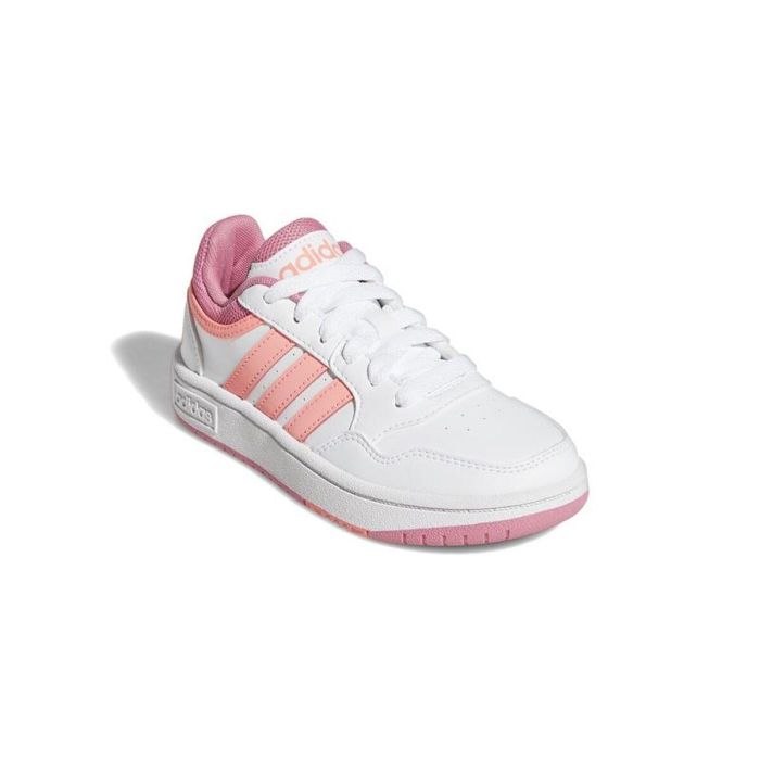 Chaussures de Sport pour Enfants Adidas Hoops Blanc 4