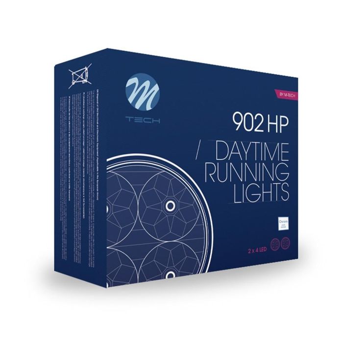 M-Tech Luces Diurnas Led 902Hp MTECLD902 Feux Antibrouillard 2x4 LEDs 4W 9-32V E4 2 M-Tech Luces Diurnas Led 902Hp MTECLD902 Feux Antibrouillard 2x4 LEDs 4W 9-32V E4 2