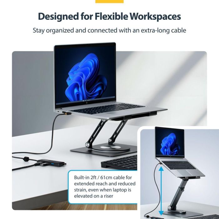 Hub USB Startech H5A4A-USB-HUB-2 Noir 3