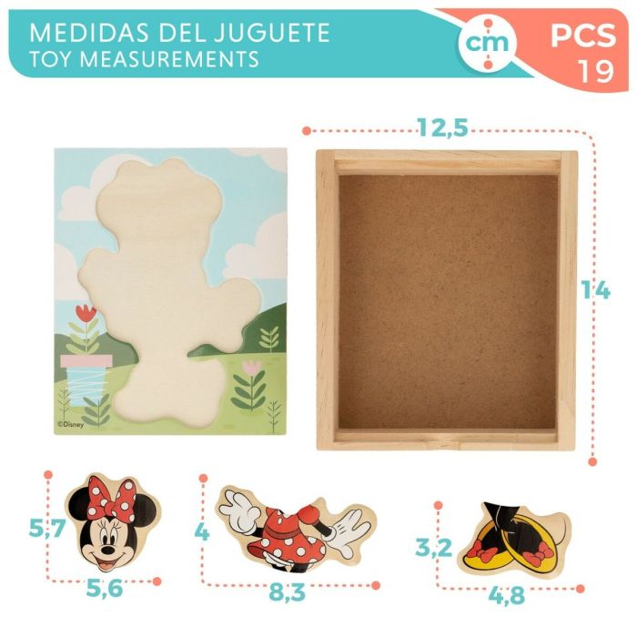 Puzzle enfant en bois Disney + 2 Ans 19 Pièces (12 Unités) 2