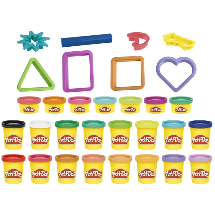 Play-Doh Coffret Cadeau Pâte à Modeler - 23 Pots et 8 Accessoires pour Loisirs Créatifs Enfants Dès 3 Ans Play-Doh Coffret Cadeau Pâte à Modeler - 23 Pots et 8 Accessoires pour Loisirs Créatifs Enfants Dès 3 Ans