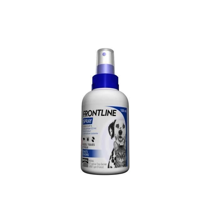 Frontline Spray - Anti-puces anti-tiques - Chat et chien -5kg - 100ml 1