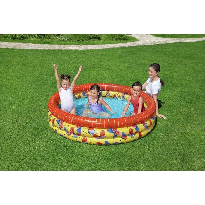 Bestway Piscine Gonflable Enfant 3 Anneaux Papillons 168x38cm +2 Ans Jardin 51202 2