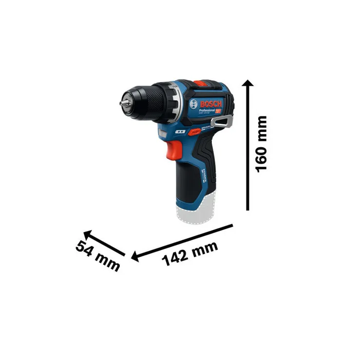 Bosch Professional Perceuse-visseuse sans fil GSR 12V-32, coffret sans batterie ni chargeur, pour vissage et perçage bois et métal