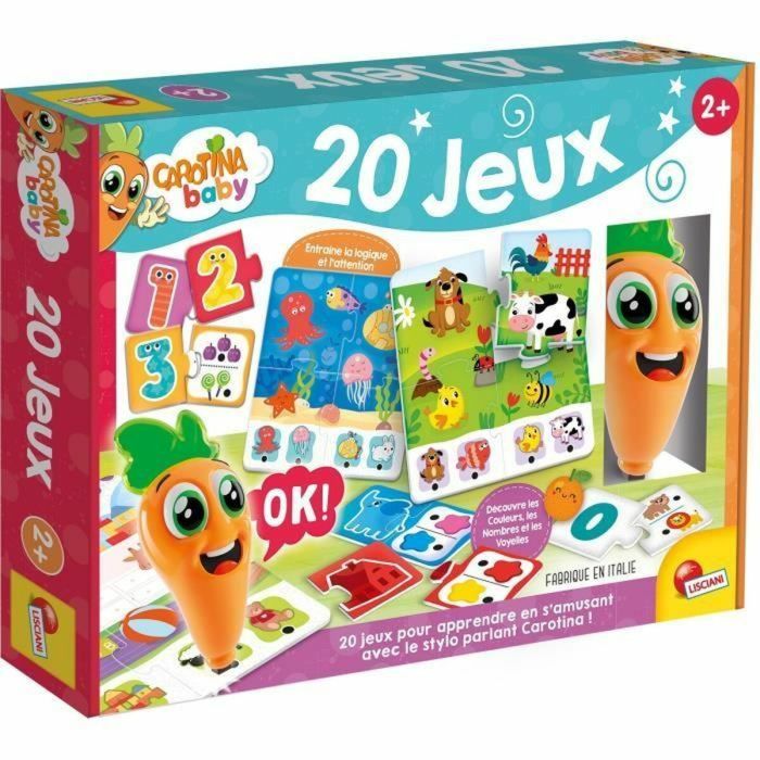 Liscianigiochi CAROTINA BABY Stylo parlant - Jeu éducatif - 20 jeux - Dès 2 ans - LIS8008324112333