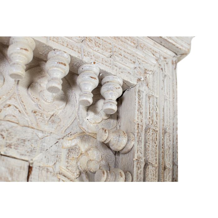 GINER Y COLOMER Meuble Armoire en Bois de Manguier Massif, Finition Blanc Décapé, Sculpté à la Main - Dimensions 190x110x40 cm 3 GINER Y COLOMER Meuble Armoire en Bois de Manguier Massif, Finition Blanc Décapé, Sculpté à la Main - Dimensions 190x110x40 cm 3