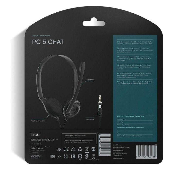 Casque Sennheiser PC 5 CHAT Noir 1