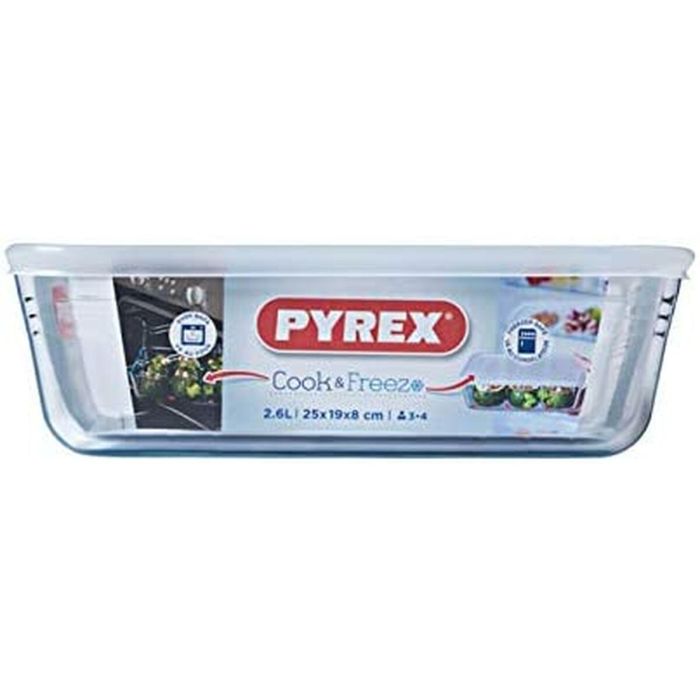 Récipient de Conservation des Aliments Pyrex Blanc Noir Transparent Clear Rectangulaire 11 Récipient de Conservation des Aliments Pyrex Blanc Noir Transparent Clear Rectangulaire 11