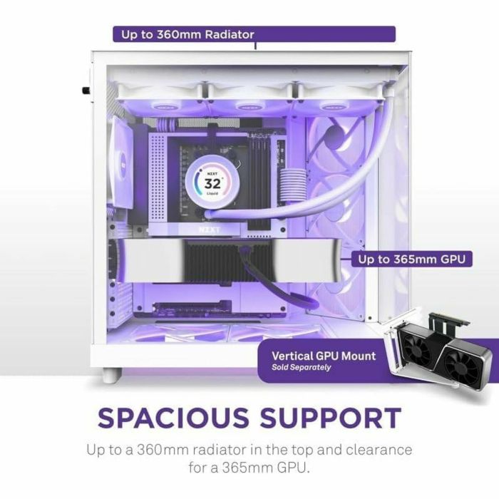 Boîtier ATX semi-tour NZXT CC-H61FW-R1 Blanc 18 Boîtier ATX semi-tour NZXT CC-H61FW-R1 Blanc 18