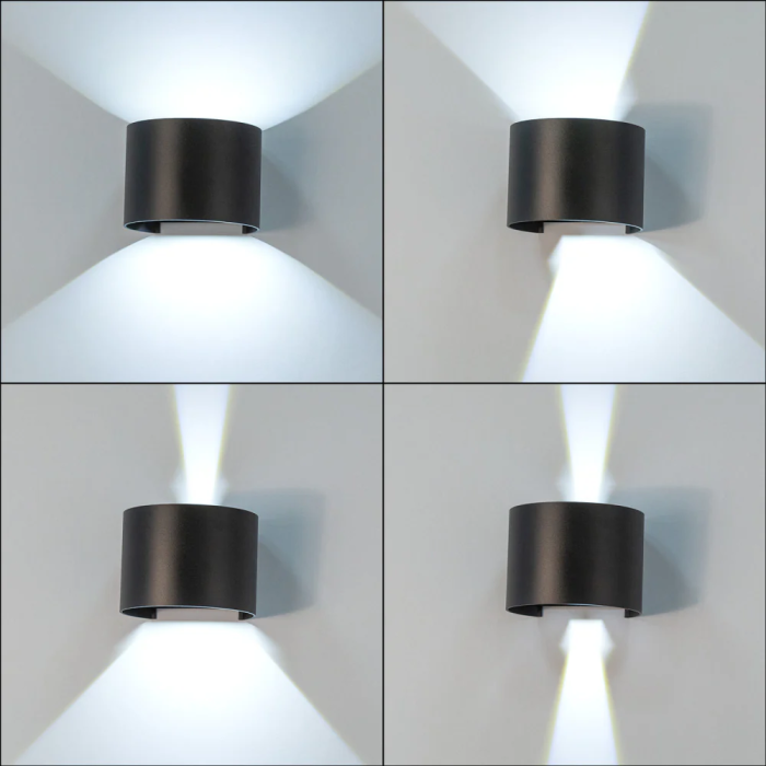 Aplique LED Exterior 2x5W 100Lm/W IP65 Negro 2700K [HO-APL07-IP65-B-WW] 1