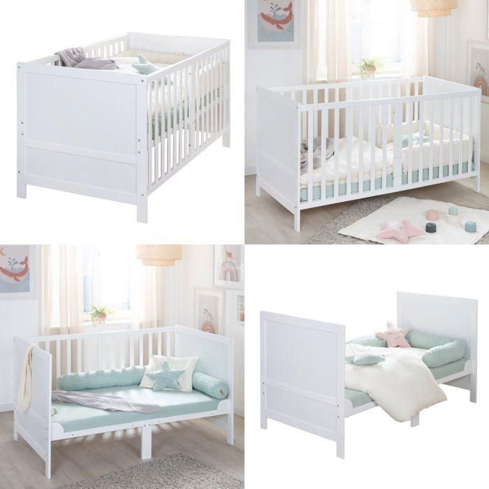 Lit bébé évolutif - 70 x 140 cm - ROBA - EASY SLEEP - Blanc laqué 4 Lit bébé évolutif - 70 x 140 cm - ROBA - EASY SLEEP - Blanc laqué 4