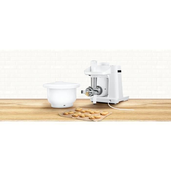 Bosch MUZS2BS - Kit d'accessoires Pâtisserie pour robot pâtissier MUM Serie 2 avec hachoir à viande et bol supplémentaire
