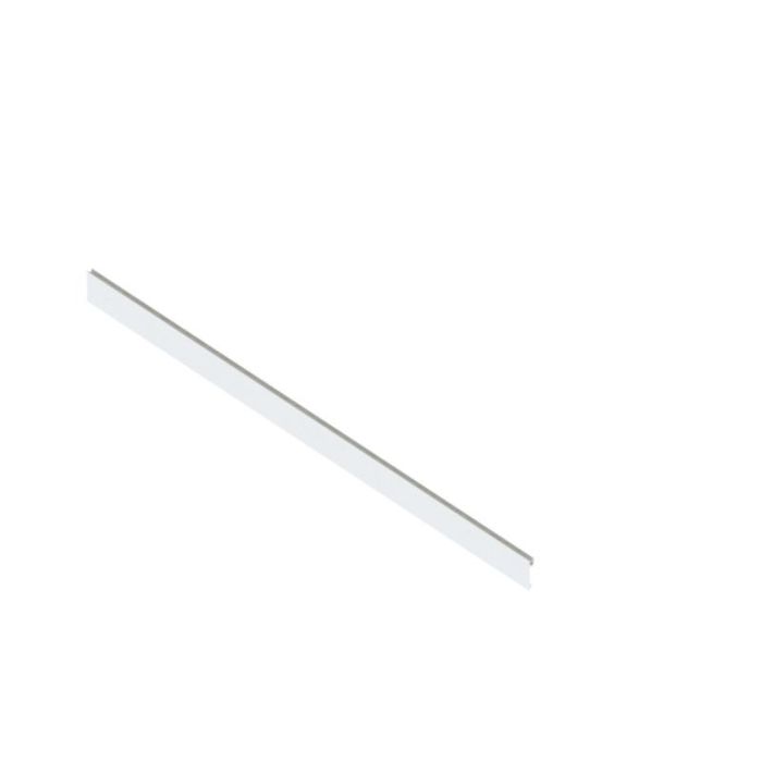 Perfil Metálico Qube Para Vidrio H59 Acabado Blanco Herrajes Alk (Set de 2) 1