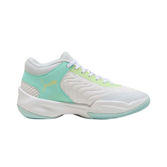 Chaussures de Basket-Ball pour Enfants Puma Court Pro 2 Blanc Vert XL