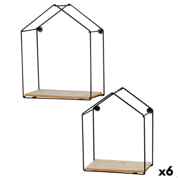 Étagère Max Home Fer Bois MDF 21 x 25 x 10 cm (6 Unités)