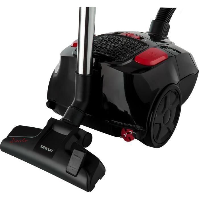 Sencor Aspirateur traîneau SVC 6001BK, 700 W, sac 3 L, technologie Silence (78 dB), filtre complet, tube télescopique XXL, câble 7 m, Noir