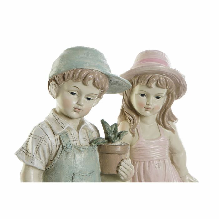 Figurine Décorative DKD Home Decor Bleu Rose Résine Enfant (18 x 15 x 41 cm) (2 pcs) 2